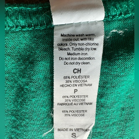 GAMMA PHI BETA racerback t-shirt green small green white floral letters sewn on - Picture 12 of 14